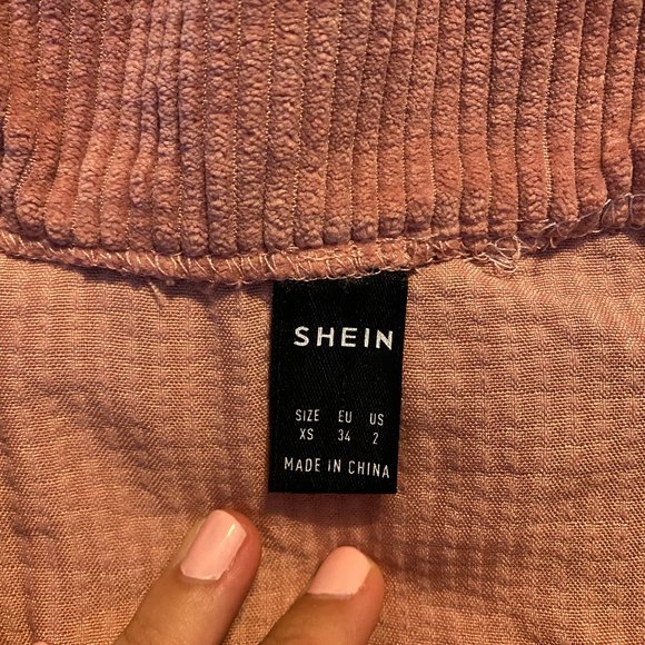 SHEIN Button Front Cord Skirt - Picture 3 of 4